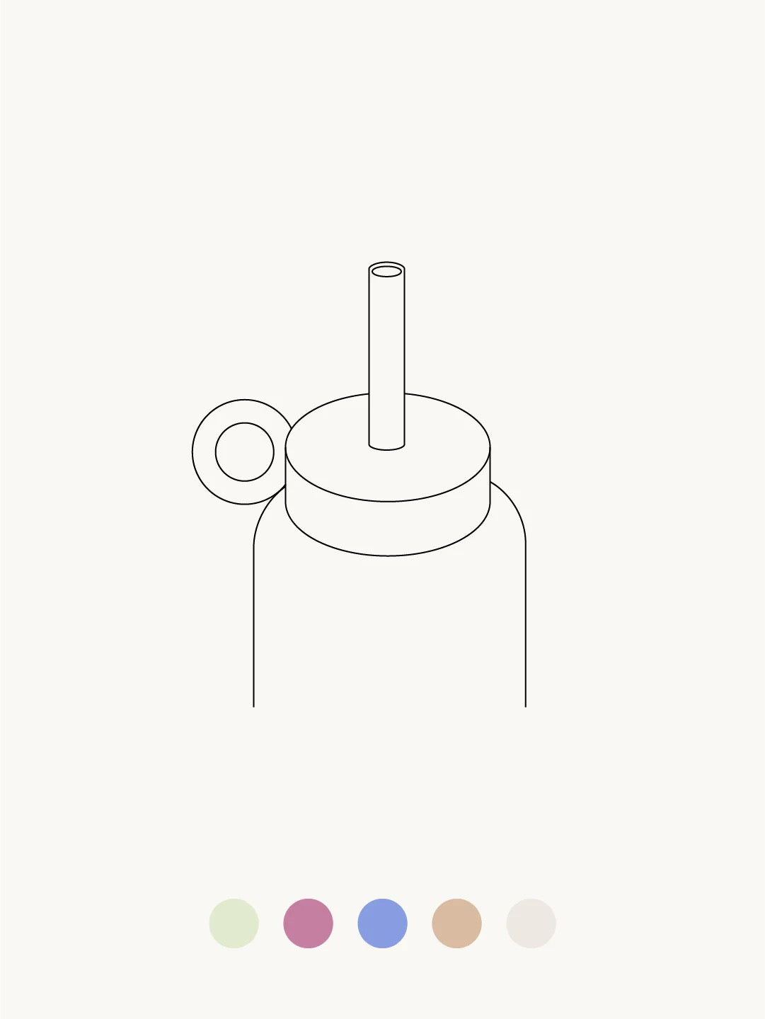 BINK Strohhalm Carry Cap 620ml | Sand