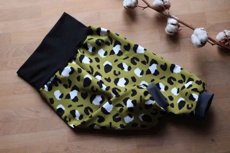 Softshellhosen Leoprint, khaki