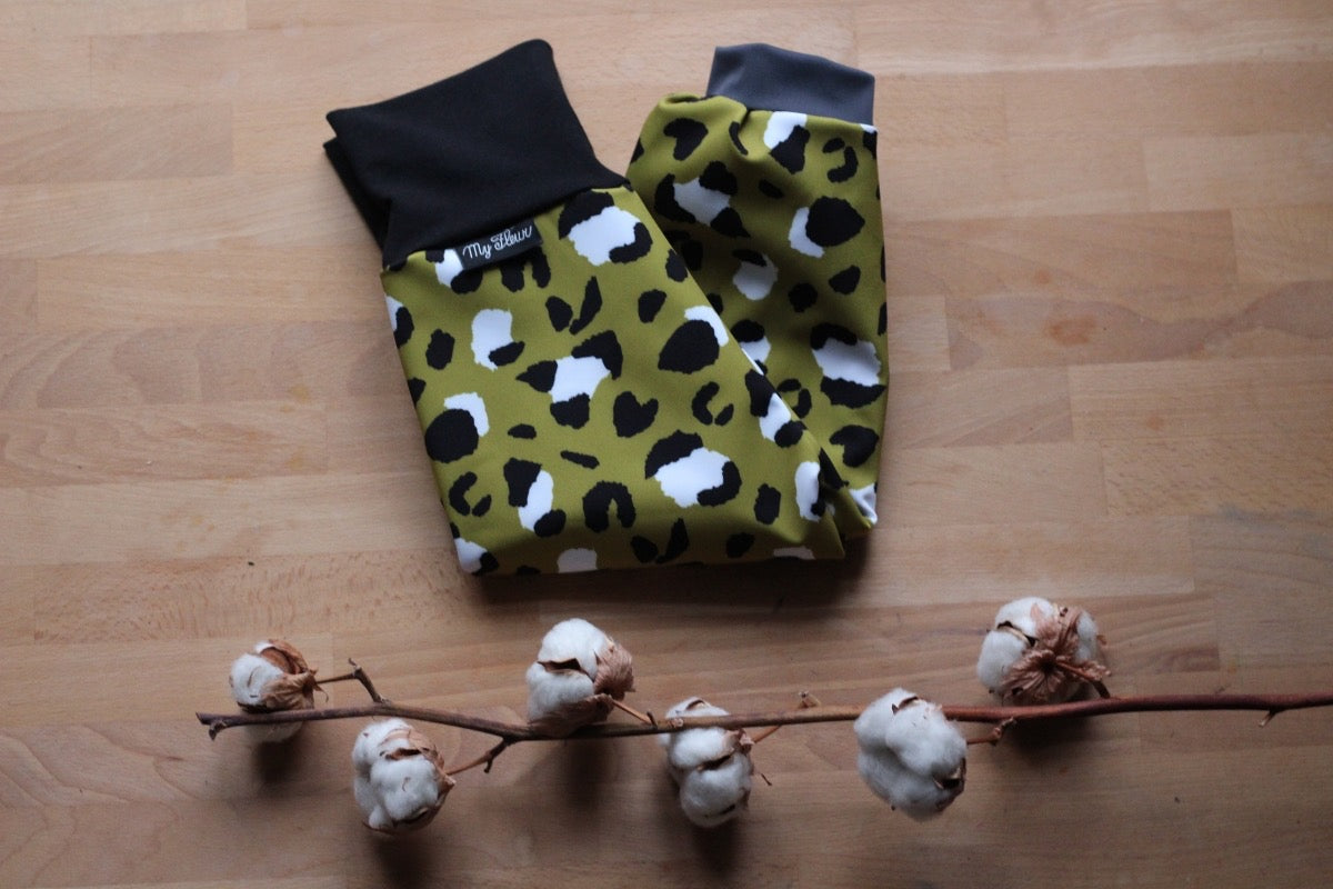 Softshellhosen Leoprint, khaki