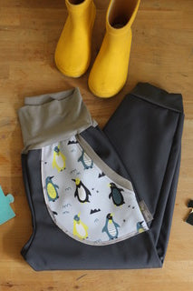 Softshellhosen grau, Pinguine