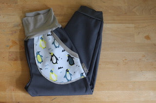 Softshellhosen grau, Pinguine