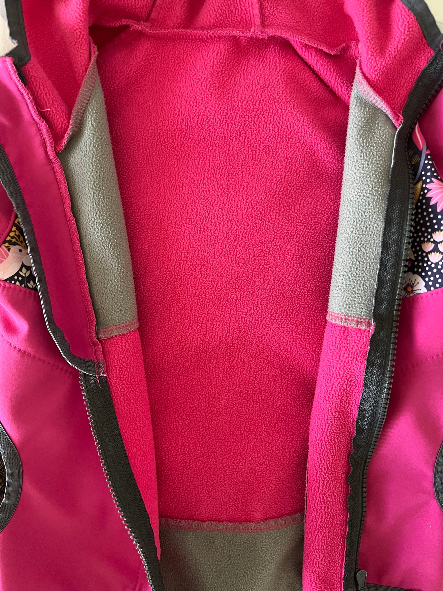 Sommer Softshelljacke ohne Futter, Fuchsia, Einhorn