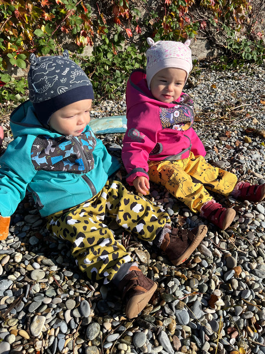 Softshellhosen Waldtiere, khaki