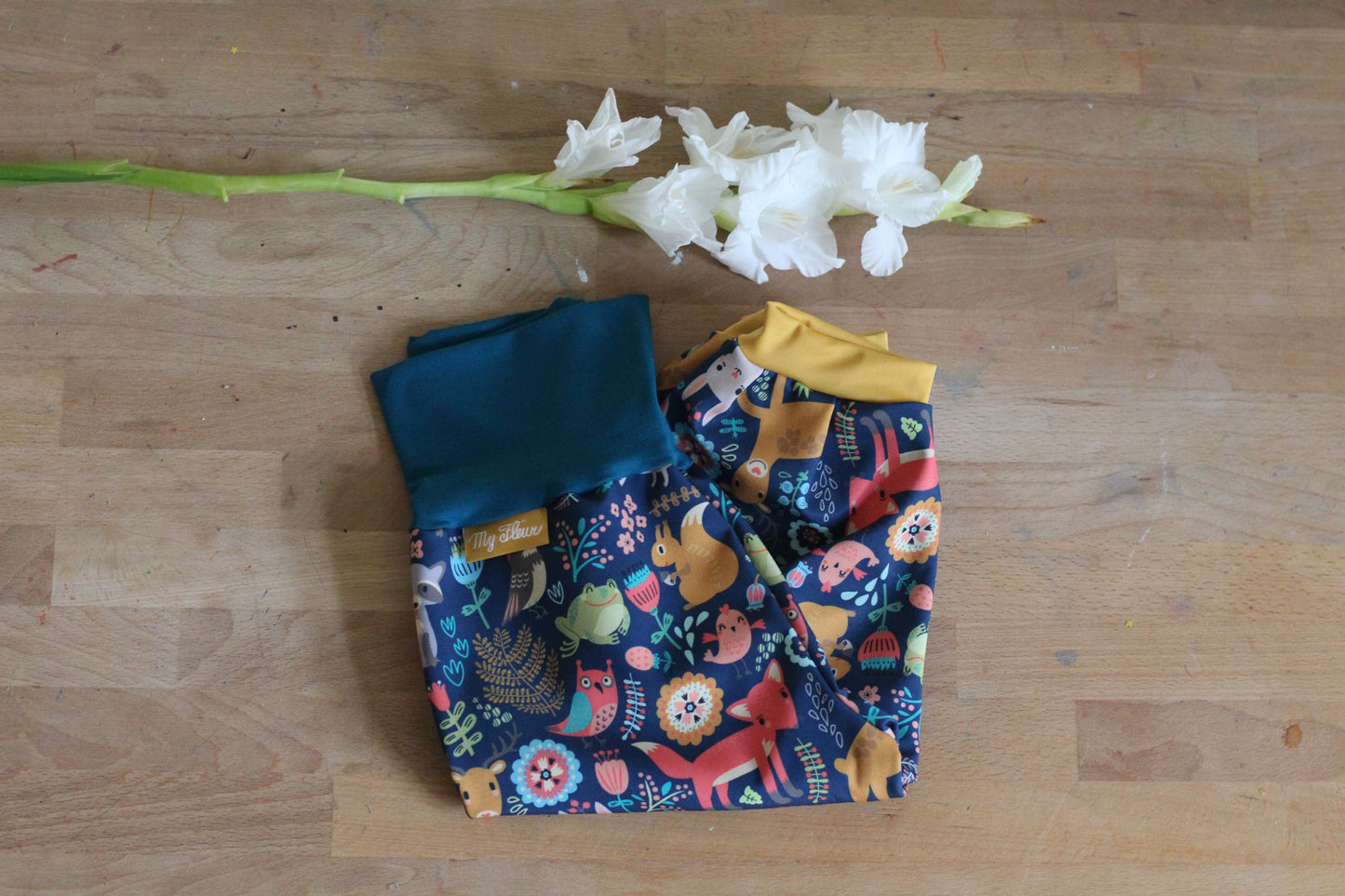 Softshellhosen Waldtiere, blau