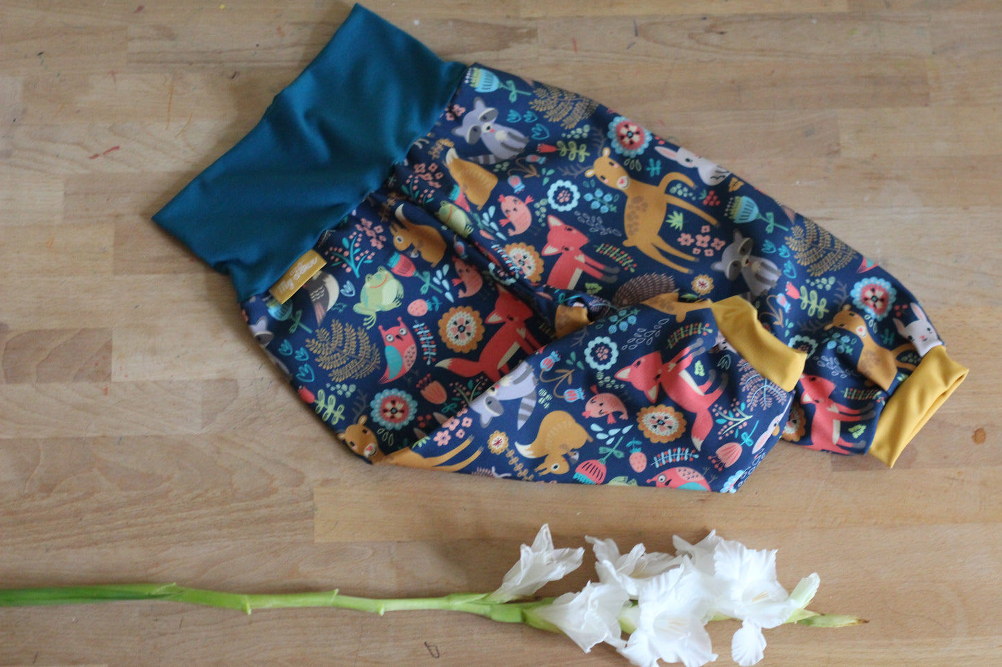 Softshellhosen Waldtiere, blau