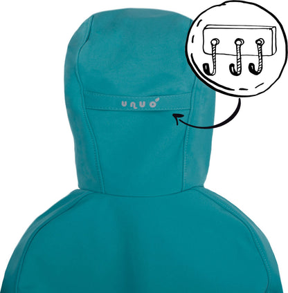 Sommer Softshelljacke ohne Futter, Smaragdgrün, Hunde