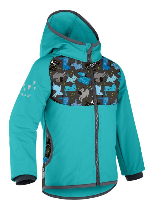 Sommer Softshelljacke ohne Futter, Smaragdgrün, Hunde