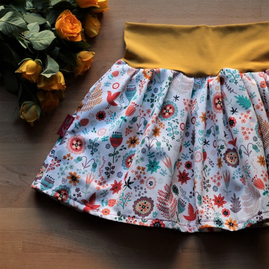 Fröhlicher Sommerrock Sonnenblumen Gelb