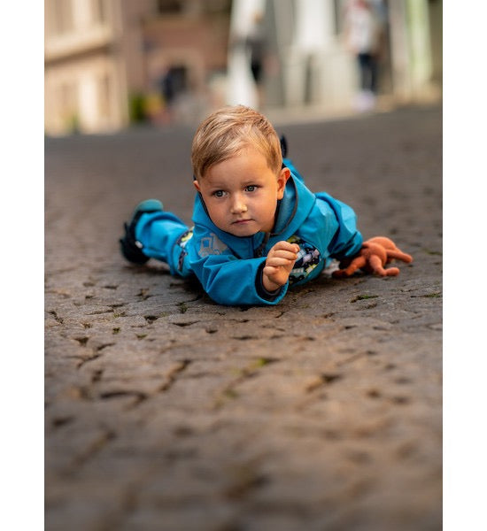 Kinder Softshelljacke mit Fleece, Smaragdgrüne, Autos