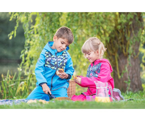 Kinder Softshelljacke mit Fleece, Smaragdgrüne, Autos