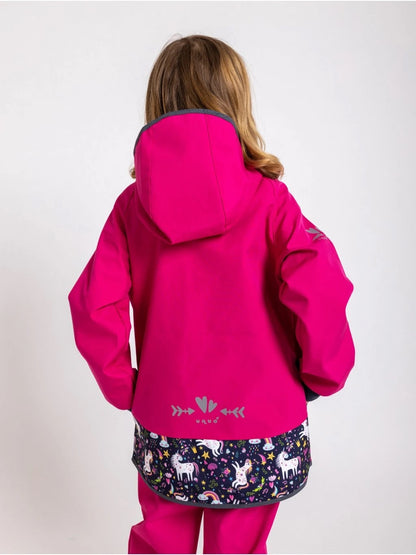 Veste softshell d'été sans doublure, fuchsia, licorne