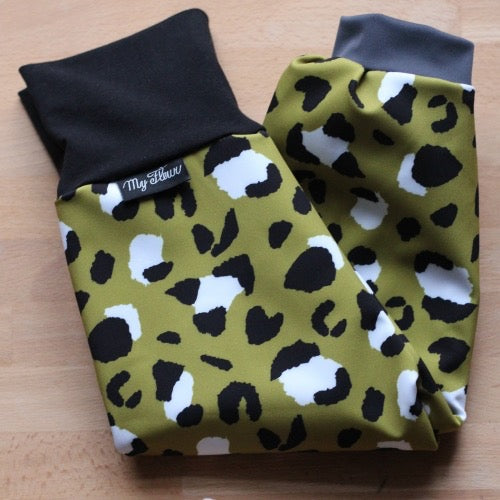 Softshellhosen Leoprint, khaki