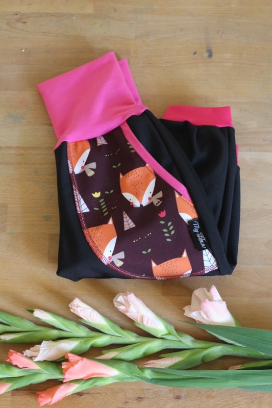 Softshellhosen schwarz, Füchse rosa