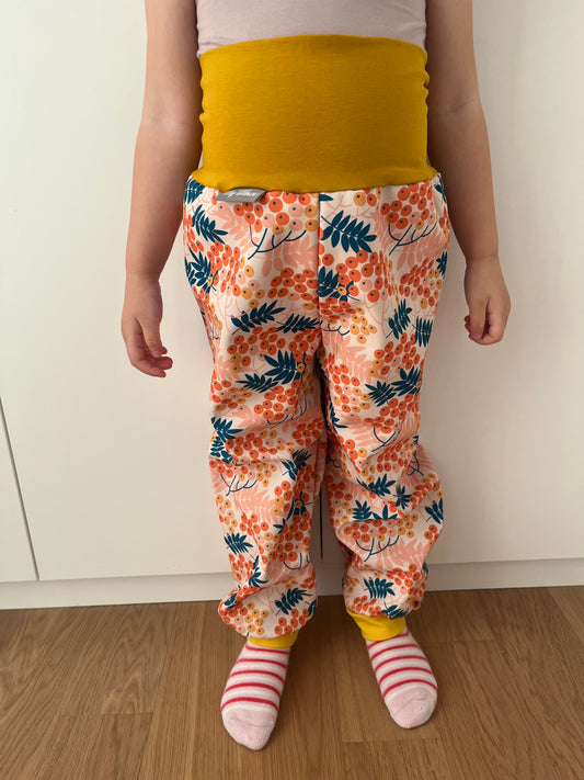 Pantalon softshell, couleur mûre, jaune