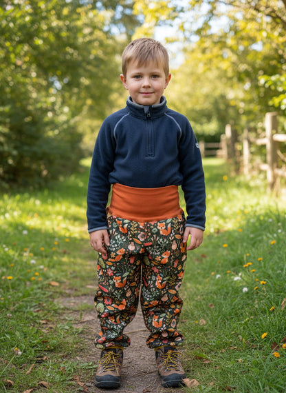 Softshellhosen Waldtiere, khaki